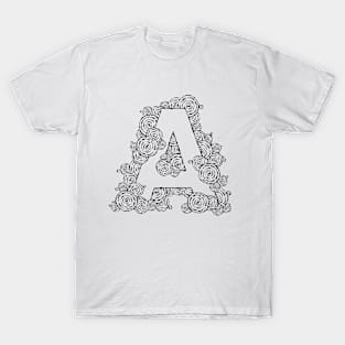 Letter A Geometric Circle Pattern T-Shirt